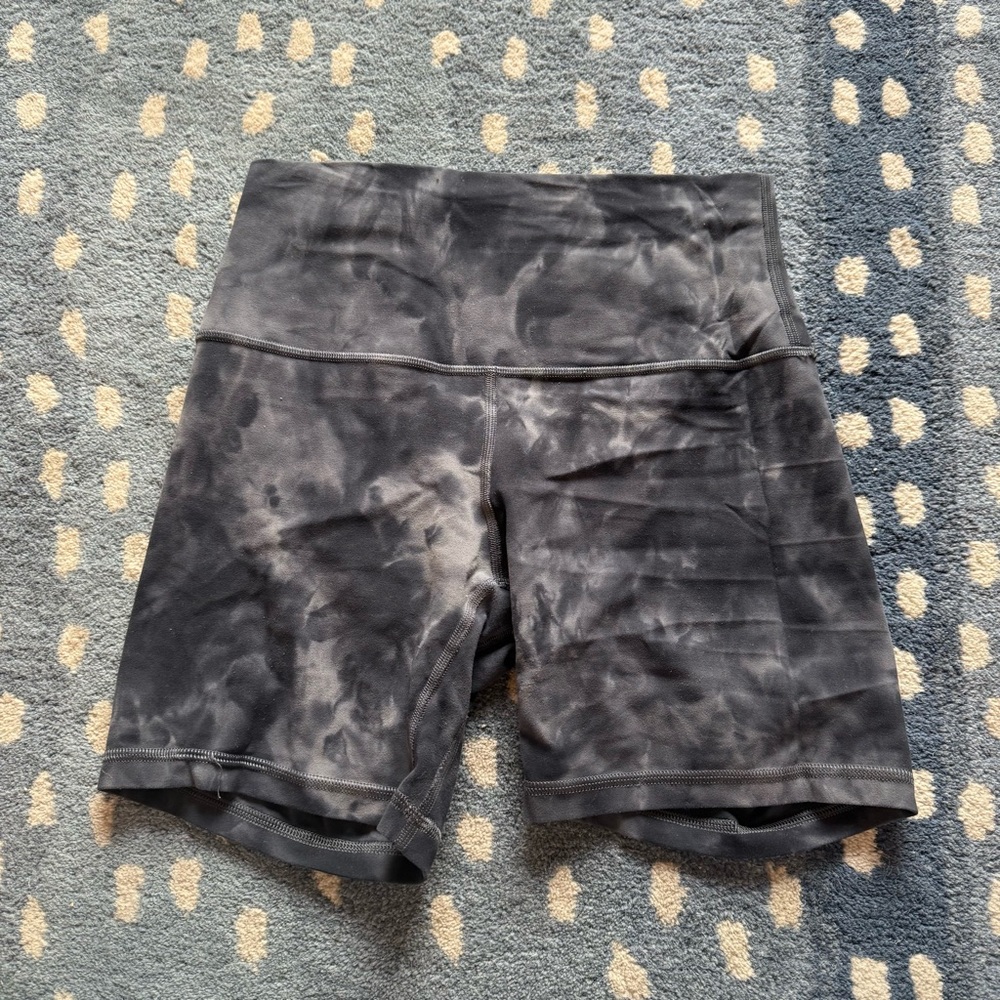 lululemon athletica Black Tie-Dye Bike Shorts
